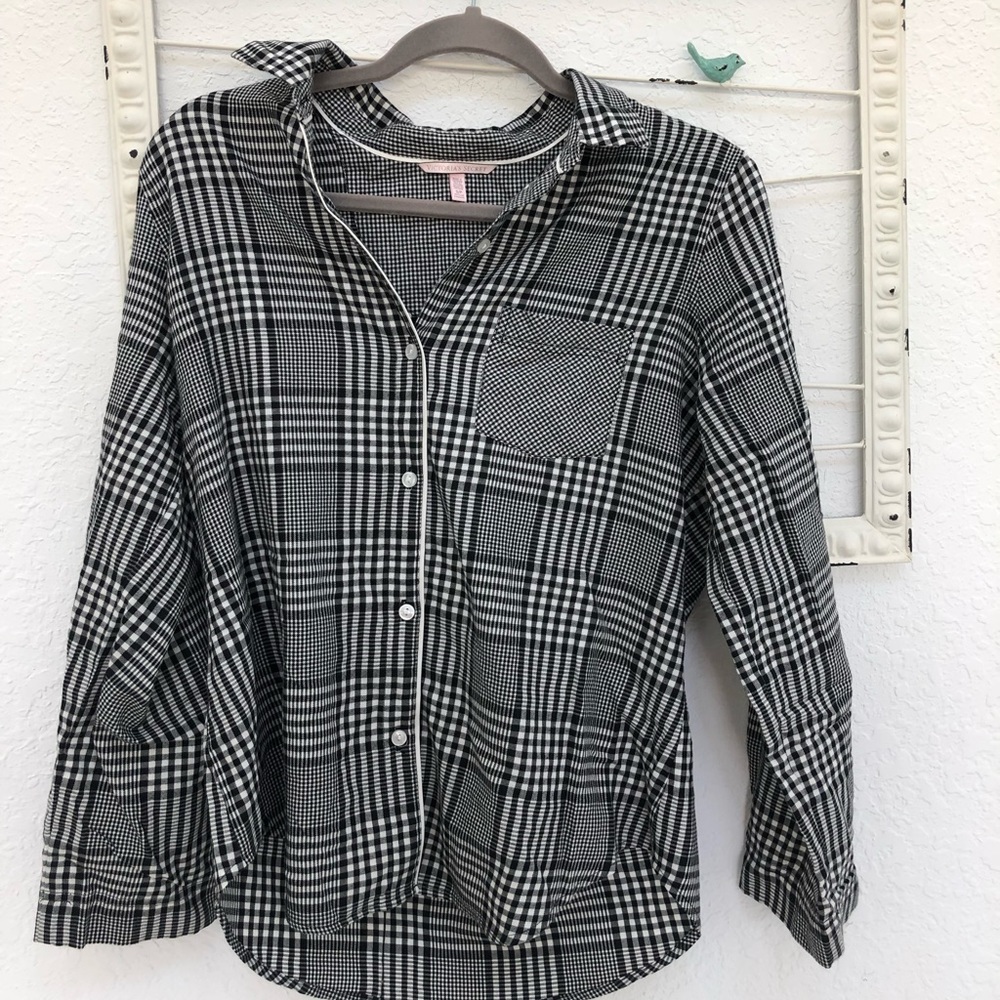 Plaid full pajama set